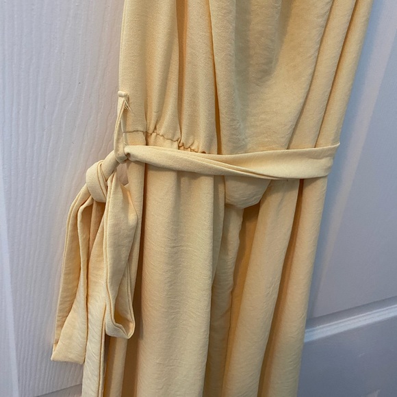 Wide leg jumpsuit w/ high leg splits - Picture 3 of 5